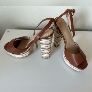 Brown Strappy Platform Sandals